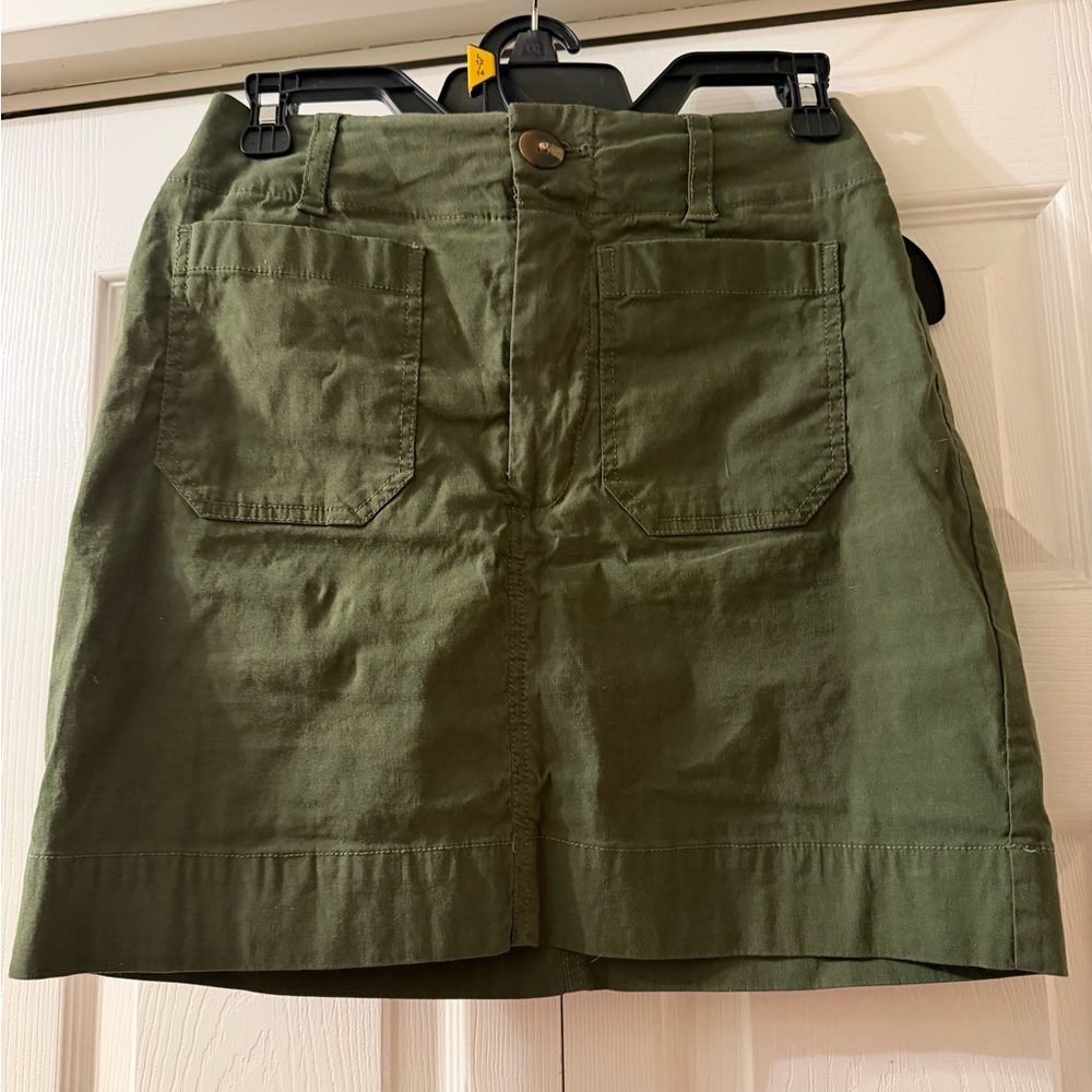Maeve by Anthropologie Dark Olive Miniskirt Size XS